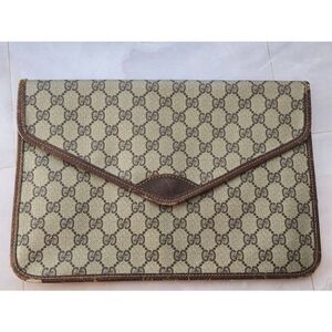 Vintage Gucci GG Logo Portfolio Pochette